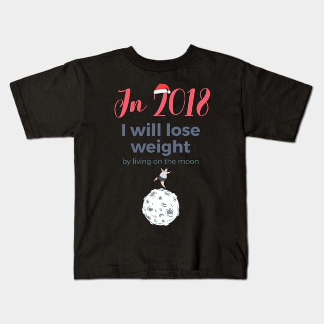 New Year 2018 resolution: moon Kids T-Shirt by razorlazer